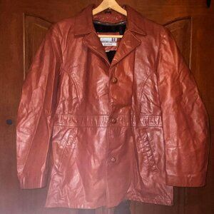 Vintage 70s / 80s mens’ Classic Directions Leathers leather coat jacket Size 38
